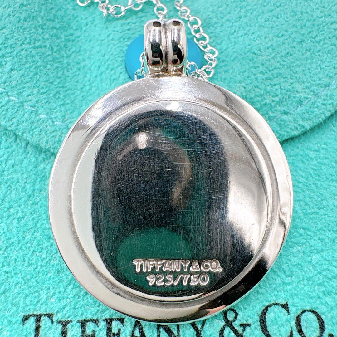 極美品 オールドティファニー 旧ロゴ コンビ チェーン社外品 シルバー k18