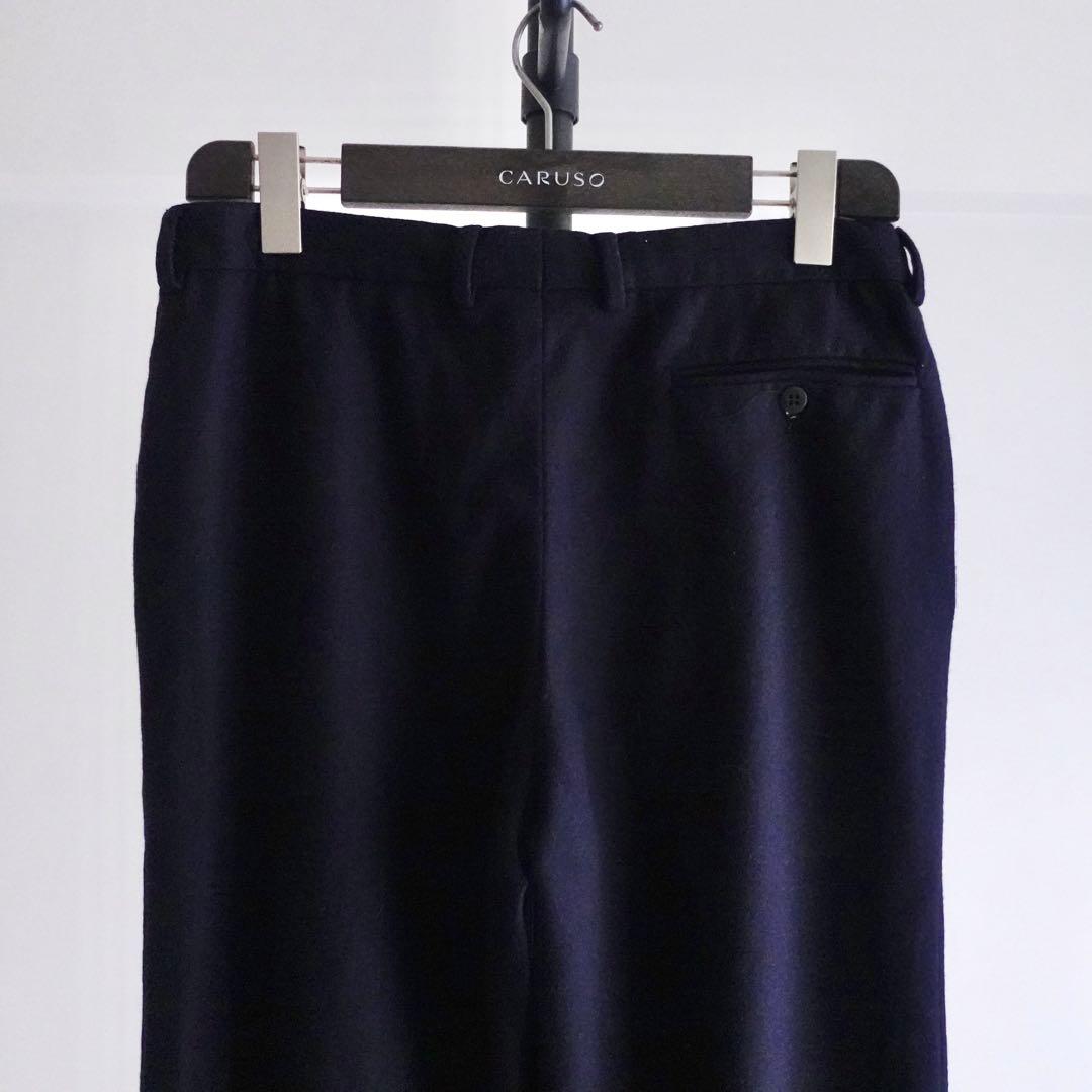 1970s CERRUTI 1881 ウールフランネル　2タッワイドトラウザーズ