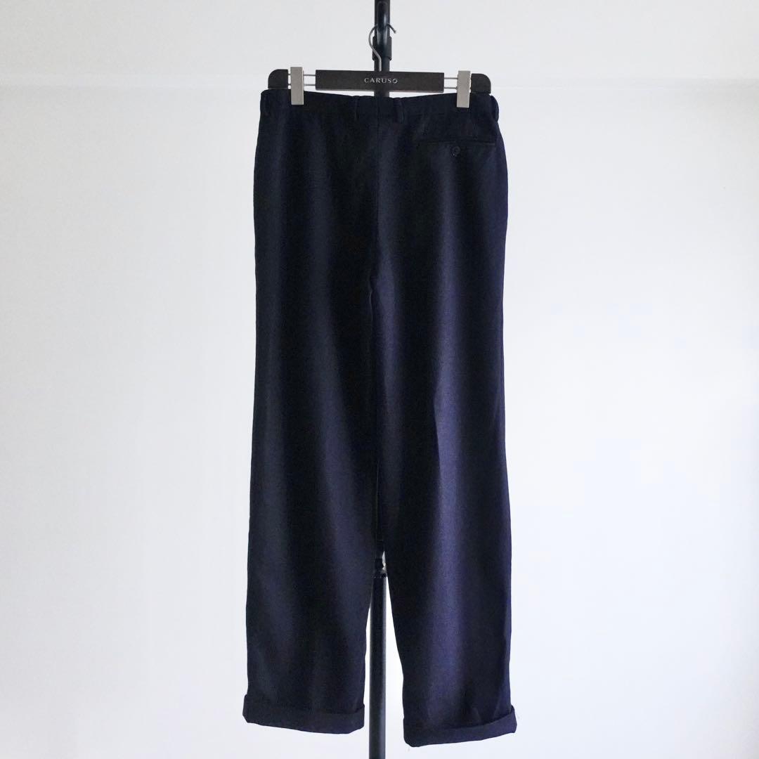 1970s CERRUTI 1881 ウールフランネル　2タッワイドトラウザーズ