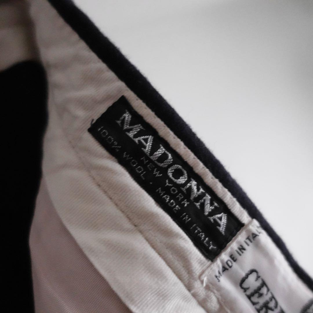 1970s CERRUTI 1881 ウールフランネル　2タッワイドトラウザーズ