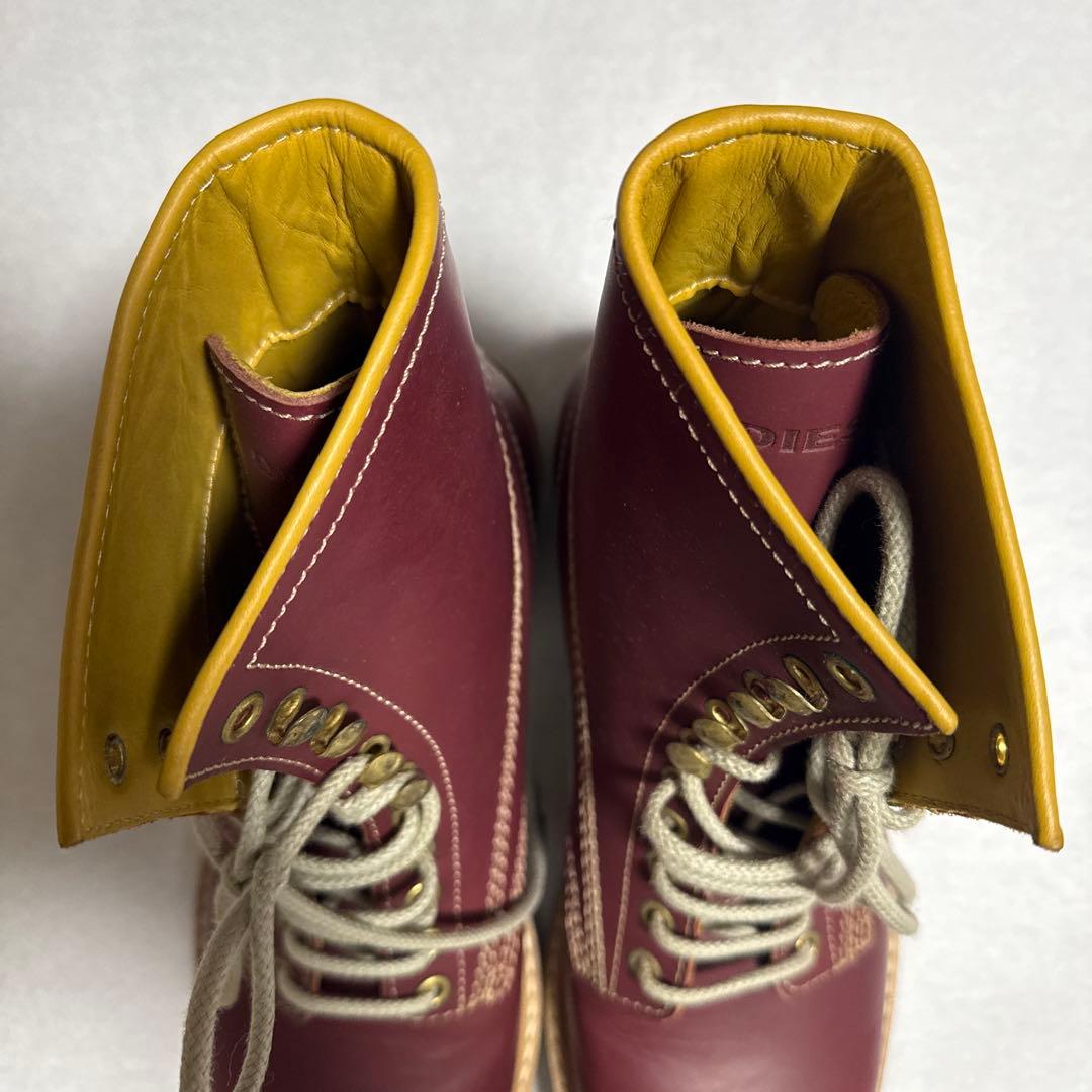 DIESEL バーガンディ レザー エンジニアブーツ