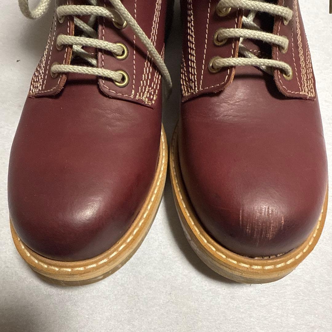 DIESEL バーガンディ レザー エンジニアブーツ