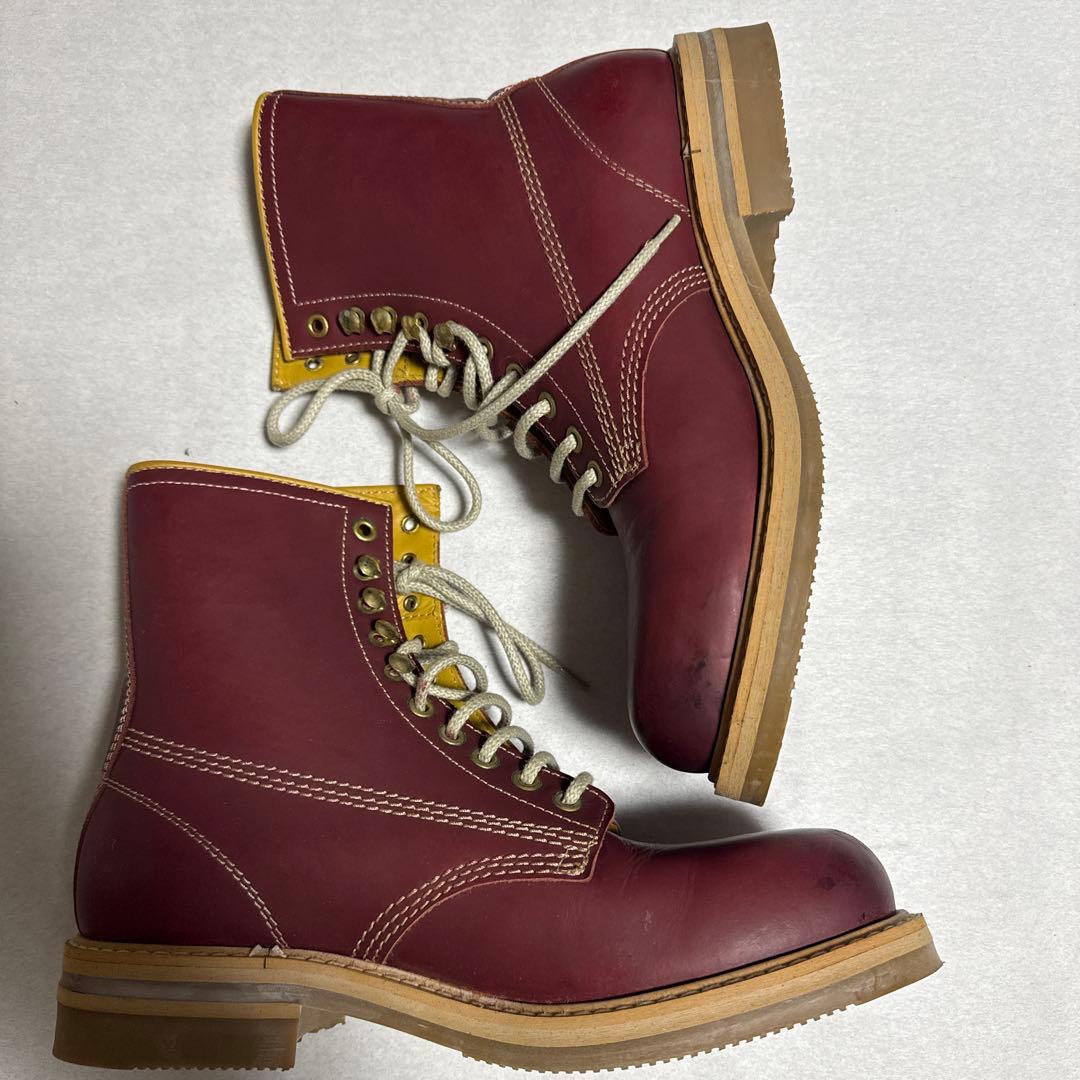 DIESEL バーガンディ レザー エンジニアブーツ