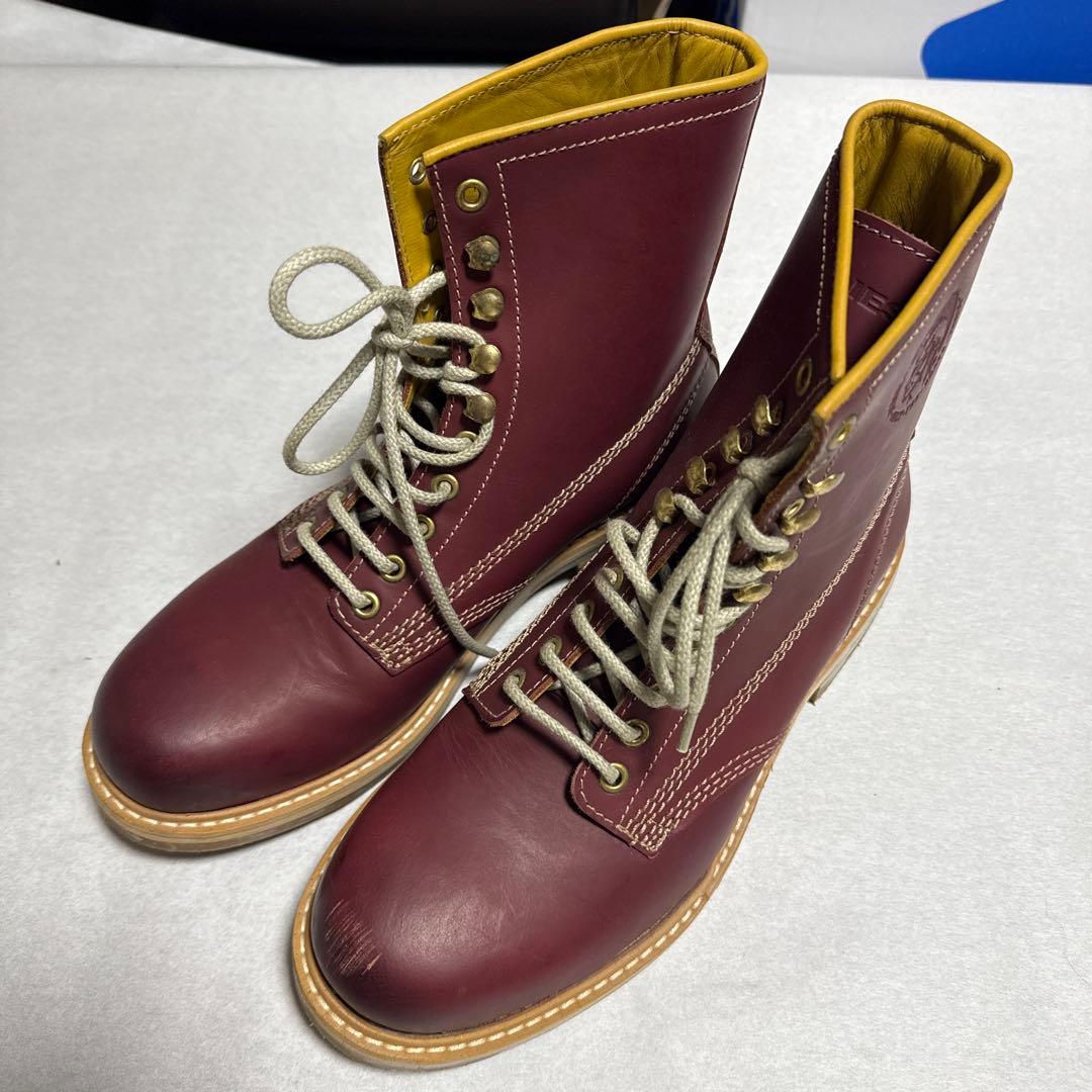 DIESEL バーガンディ レザー エンジニアブーツ