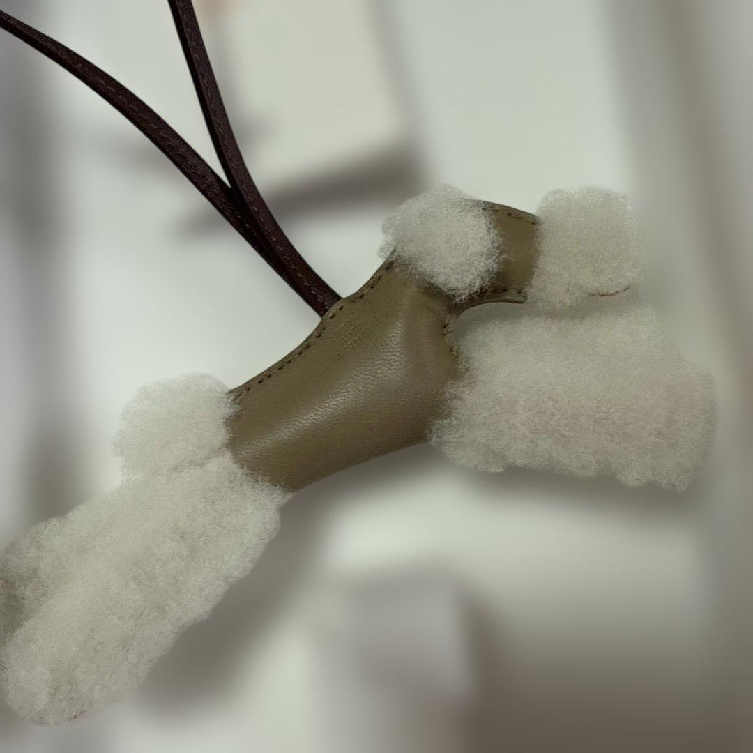 【新品未使用】HERMES バディチャーム K刻印 ベージュマルファ