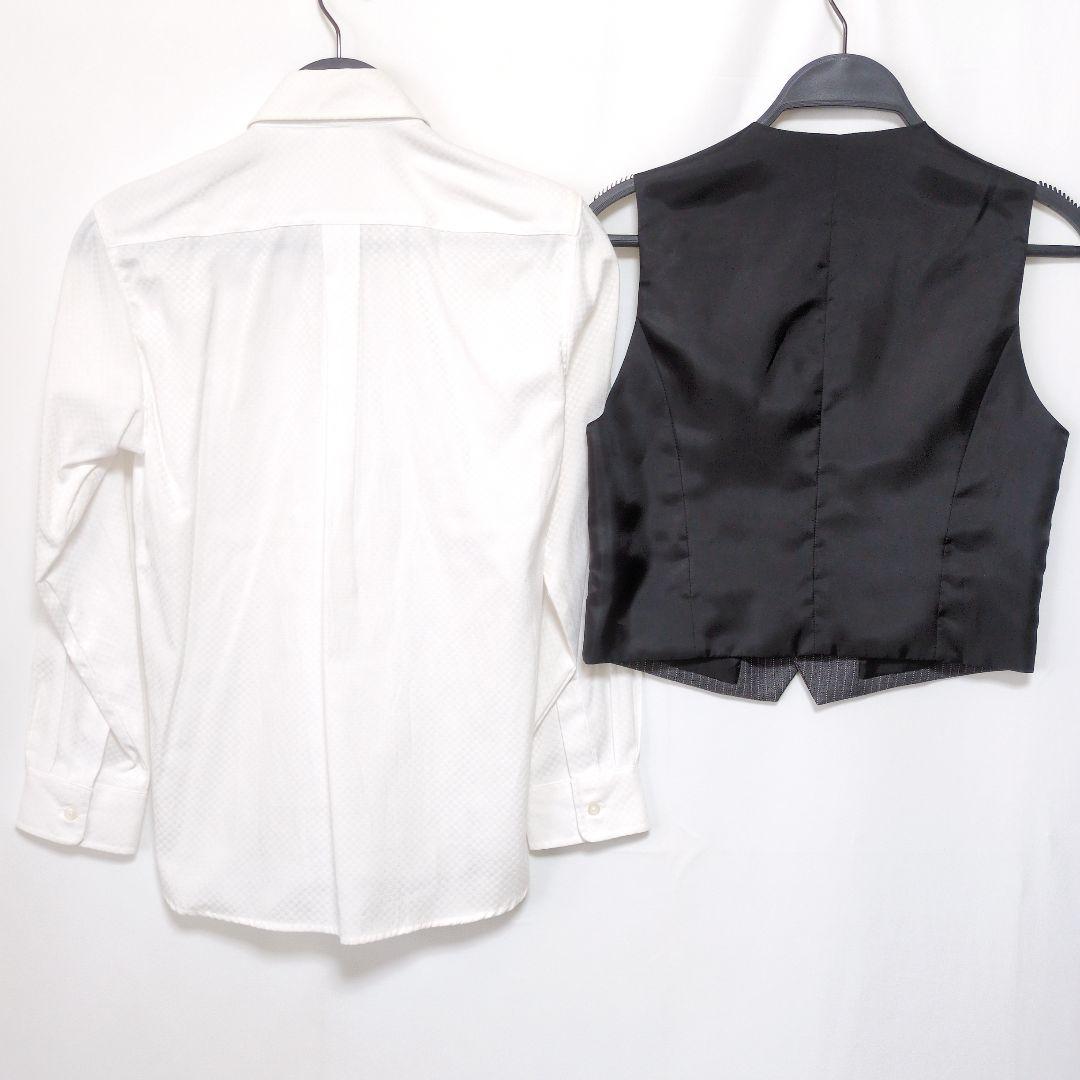 極美品 ワンダーファクトリー キッズフォーマル ストライプ グレー 卒業 入学