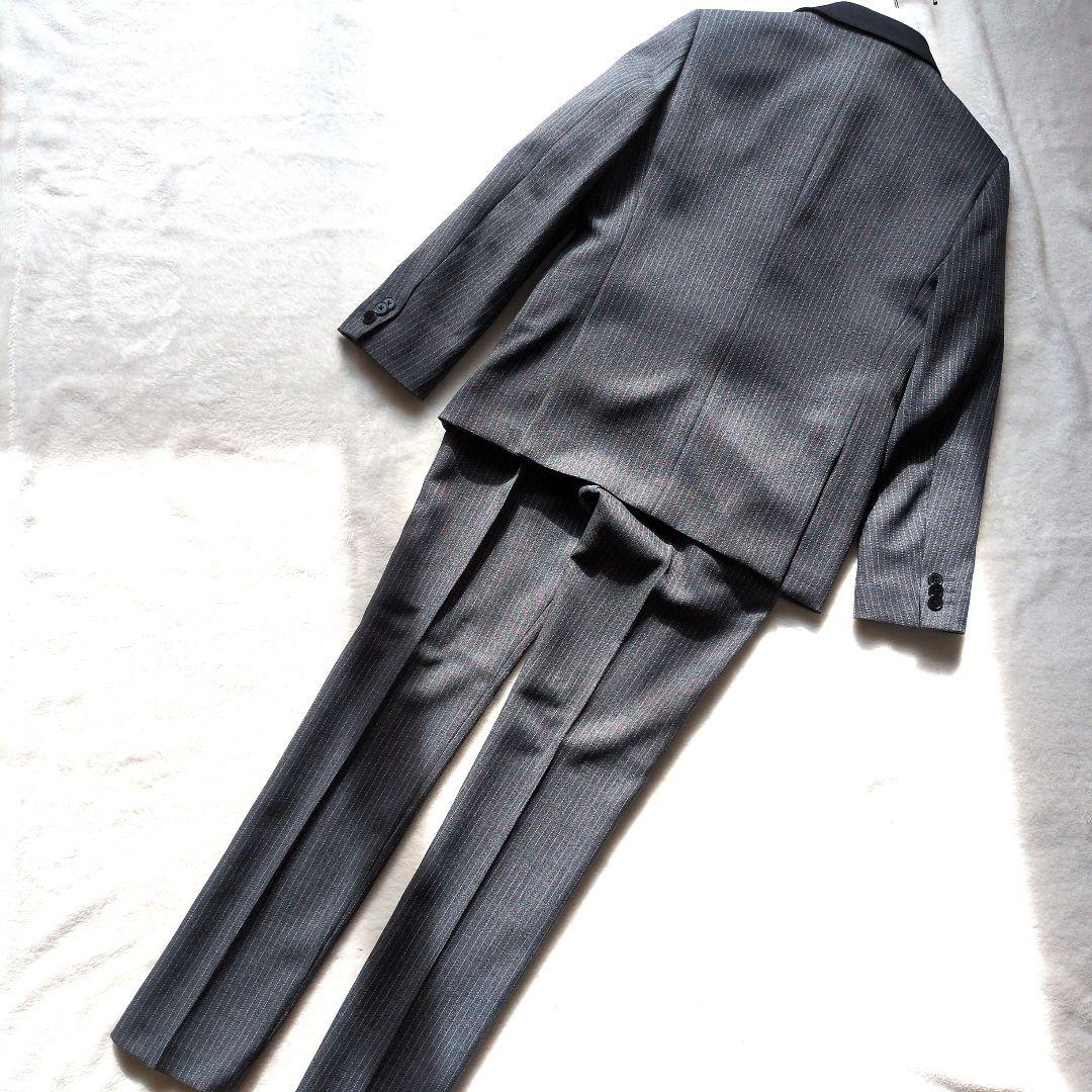 極美品 ワンダーファクトリー キッズフォーマル ストライプ グレー 卒業 入学