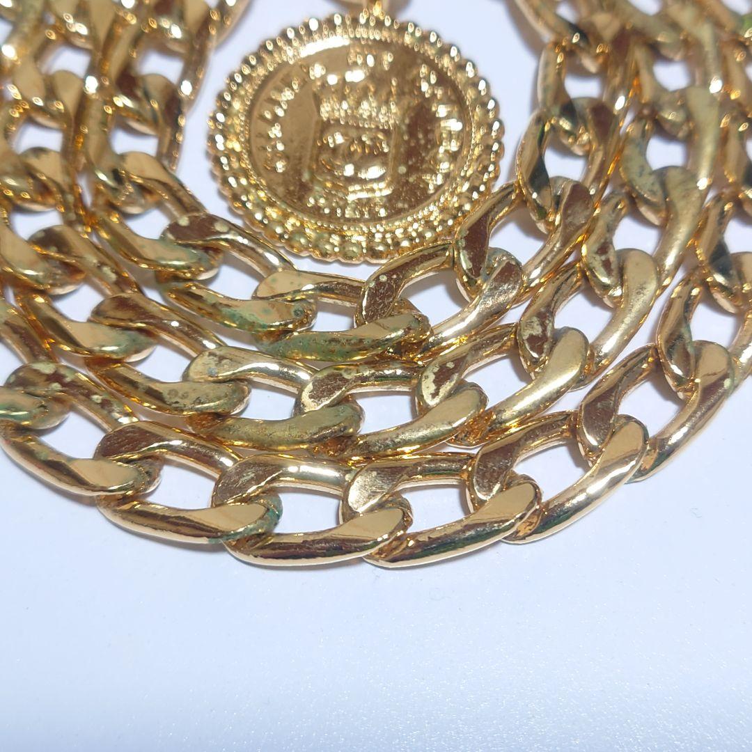 美品 シャネル ネックレス CAMBON メダル  チェーンベルト ロング