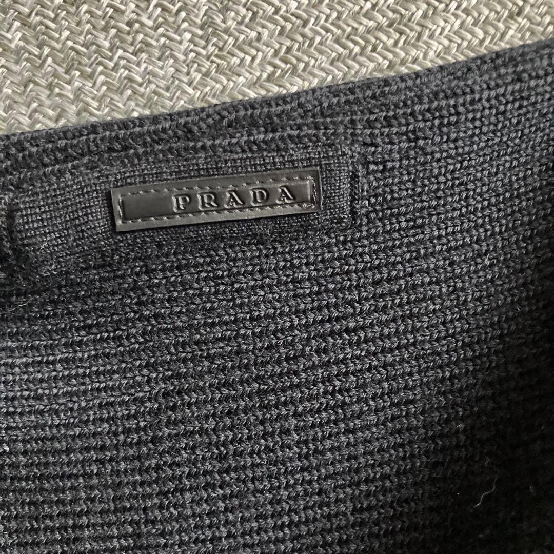 PRADAプラダ　ブラック ファー　ポンチョ　38