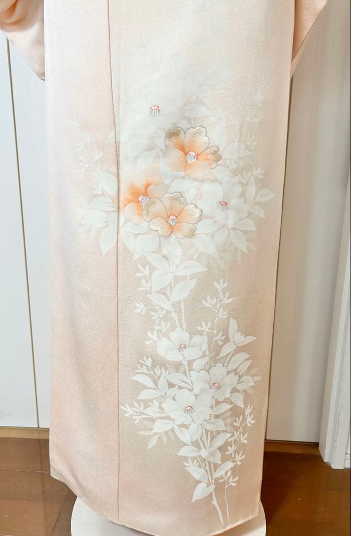 正絹訪問着　裄丈長め　フルセット4点　入学式　七五三　お宮参り