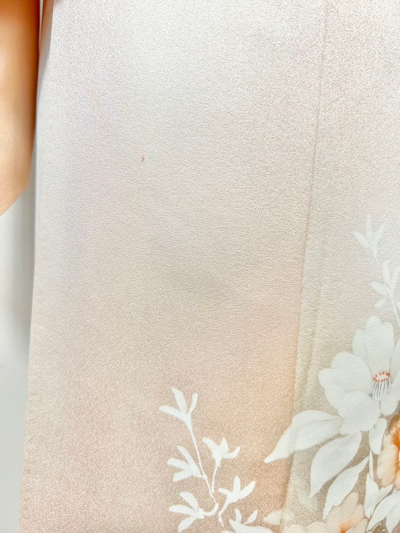 正絹訪問着　裄丈長め　フルセット4点　入学式　七五三　お宮参り