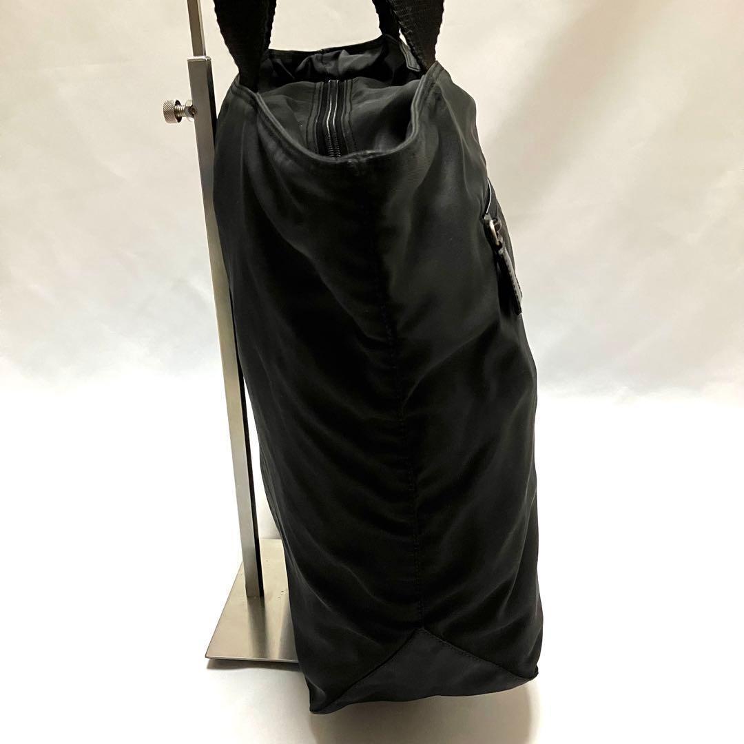 Grin プラダ トートバッグ 大容量 テスートナイロン 三角ロゴ 黒