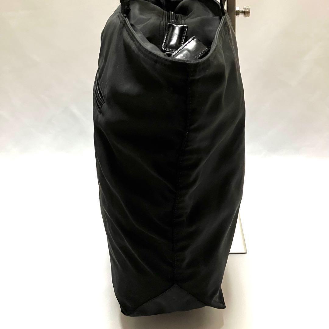 Grin プラダ トートバッグ 大容量 テスートナイロン 三角ロゴ 黒