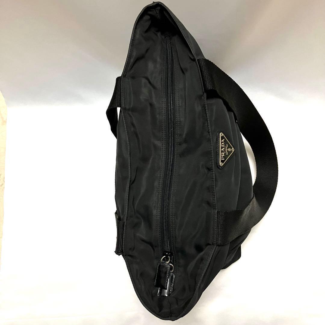 Grin プラダ トートバッグ 大容量 テスートナイロン 三角ロゴ 黒