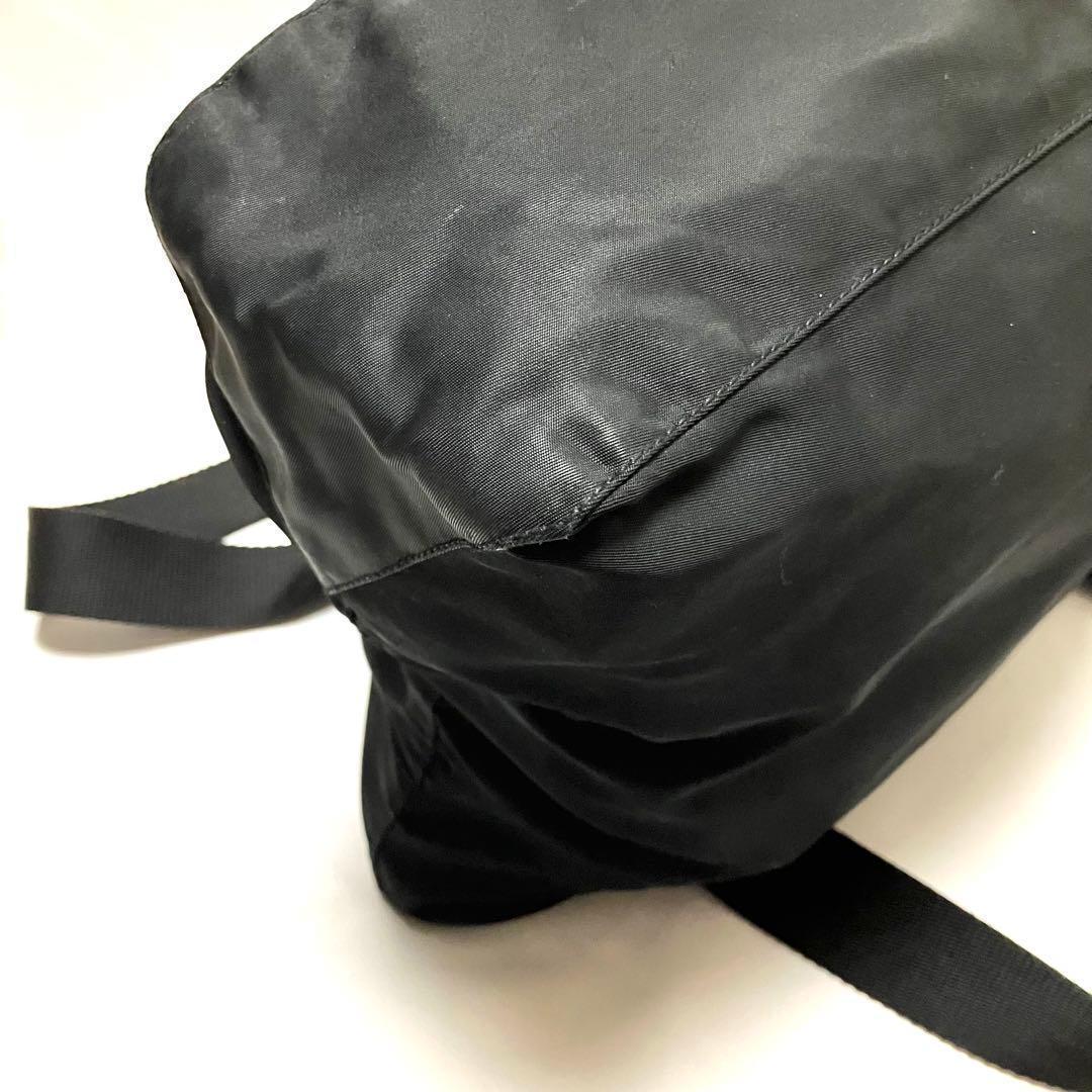 Grin プラダ トートバッグ 大容量 テスートナイロン 三角ロゴ 黒