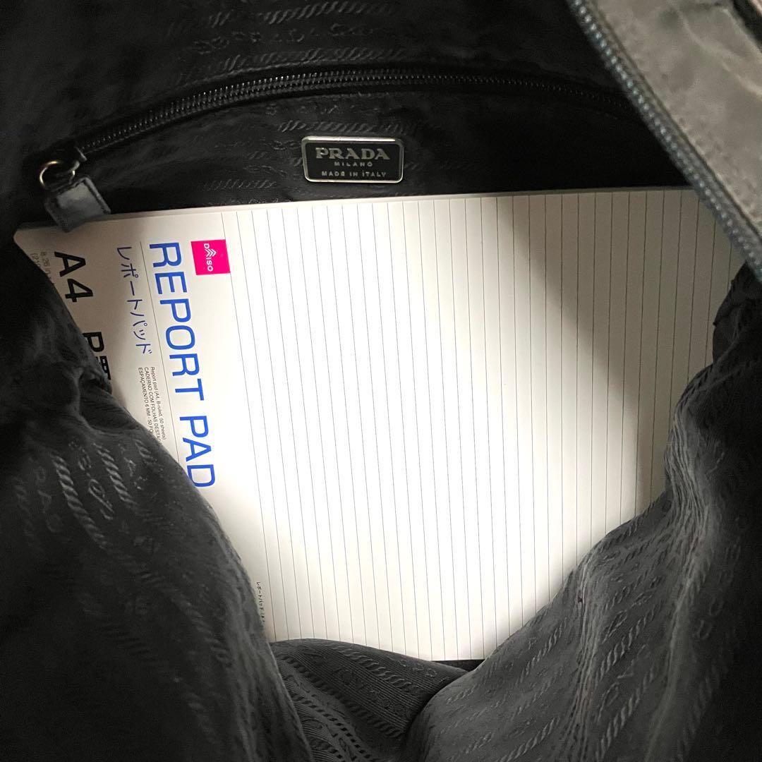 Grin プラダ トートバッグ 大容量 テスートナイロン 三角ロゴ 黒