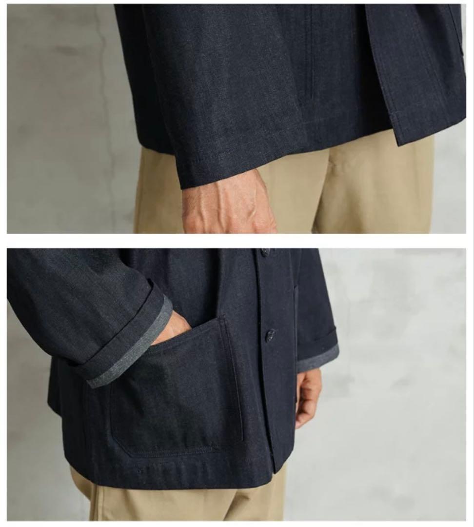 WAIPER inc カイハラ社製デニムショールカラージャケットインディゴ