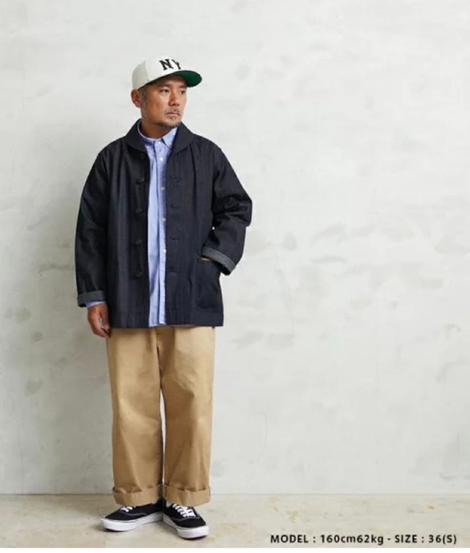 WAIPER inc カイハラ社製デニムショールカラージャケットインディゴ