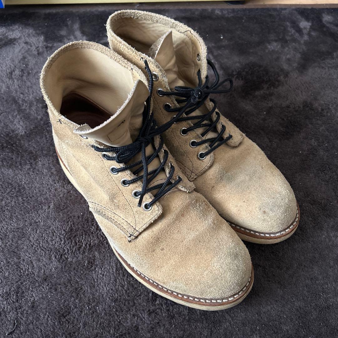 Red Wing ベージュ スウェード ワークブーツ
