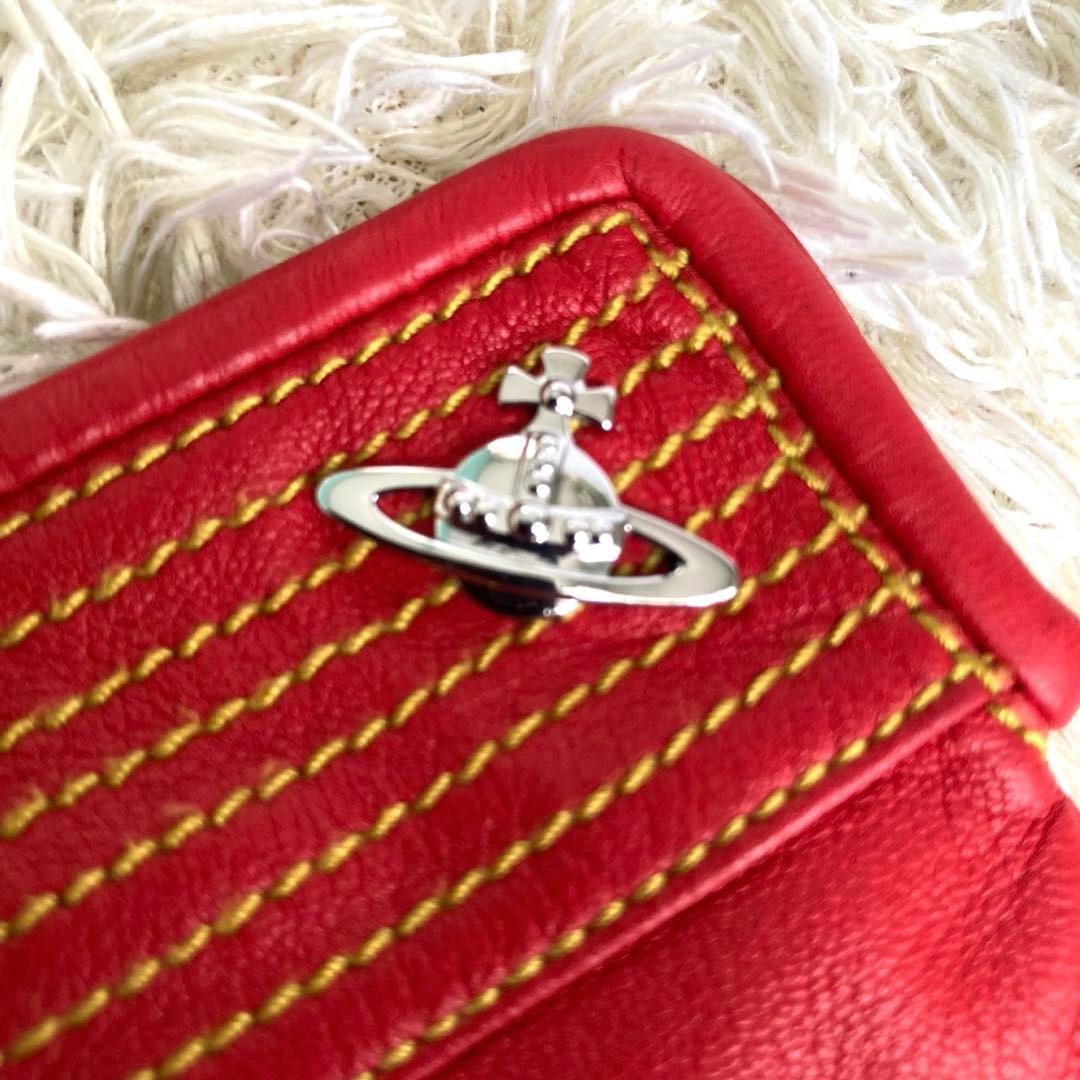 【✨美品】ヴィヴィアンウエストウッド 手袋 羊革 ラムレザー オーブ 赤