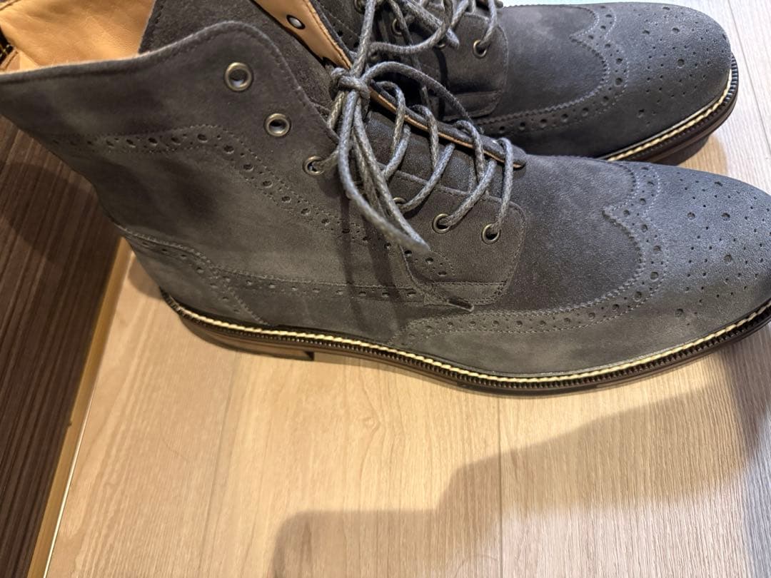 ダンヒル スエード カントリーブーツ Vibramソール イタリア製