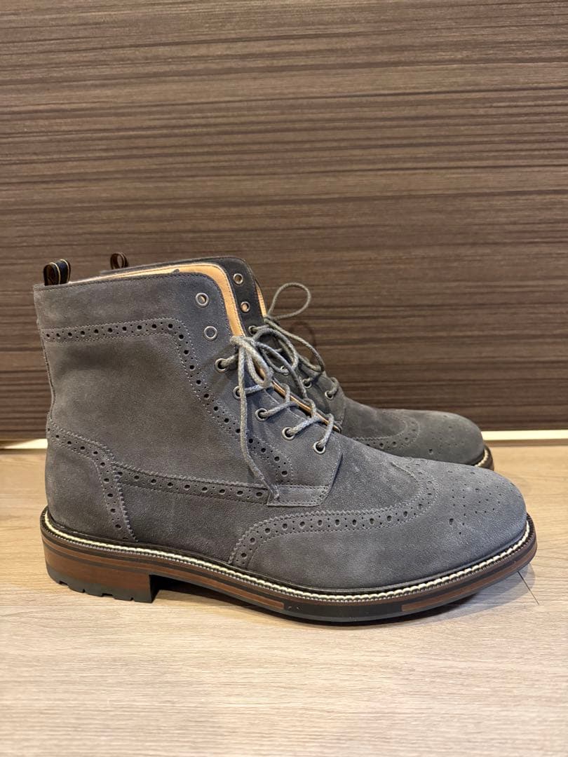 ダンヒル スエード カントリーブーツ Vibramソール イタリア製