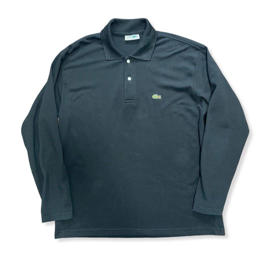 希少 美品 LACOSTE フレンチラコステ ワニ鹿の子 長袖ポロシャツ