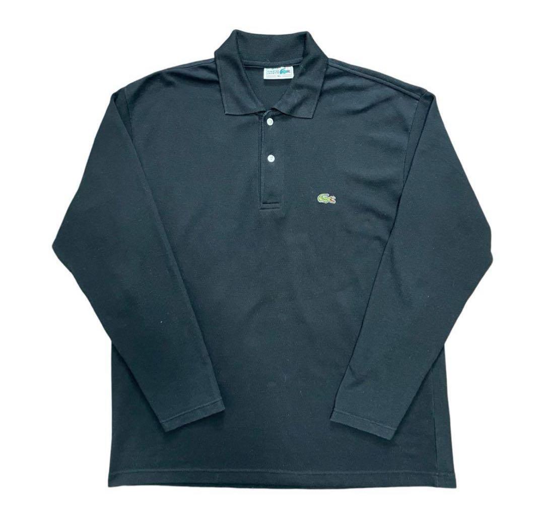 希少 美品 LACOSTE フレンチラコステ ワニ鹿の子 長袖ポロシャツ