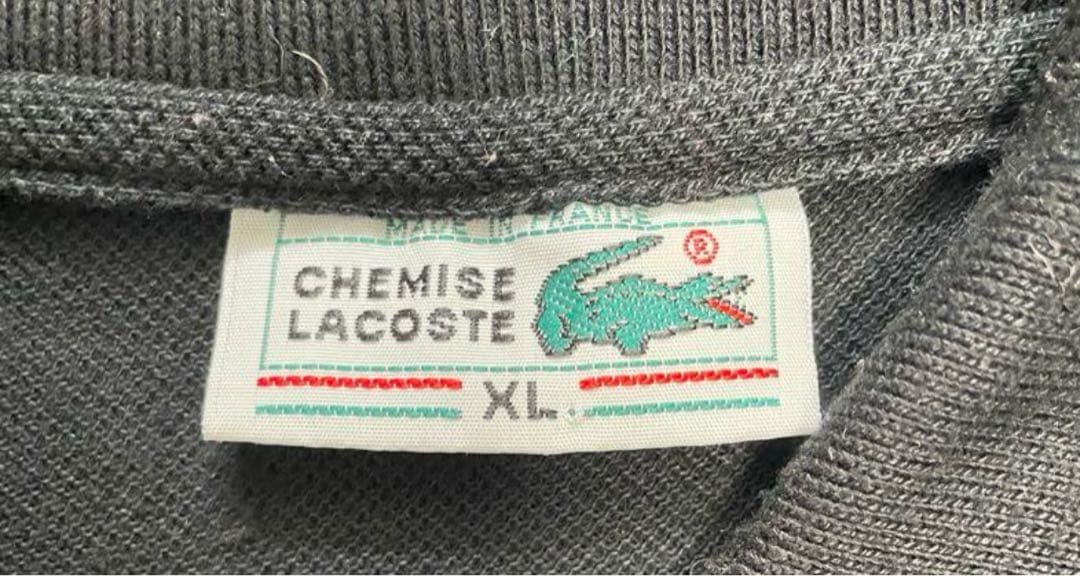 希少 美品 LACOSTE フレンチラコステ ワニ鹿の子 長袖ポロシャツ