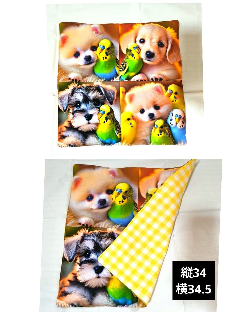 Yourelia様】ハンドメイドオーダー★犬猫女の子★巾着ポーチハンカチ 　7点