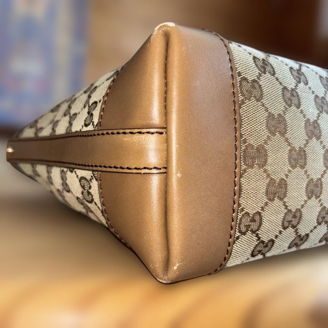 ◆ GUCCI ◆　トートバッグ　ディアマンテ　GGキャンバス　レザー　ポーチ