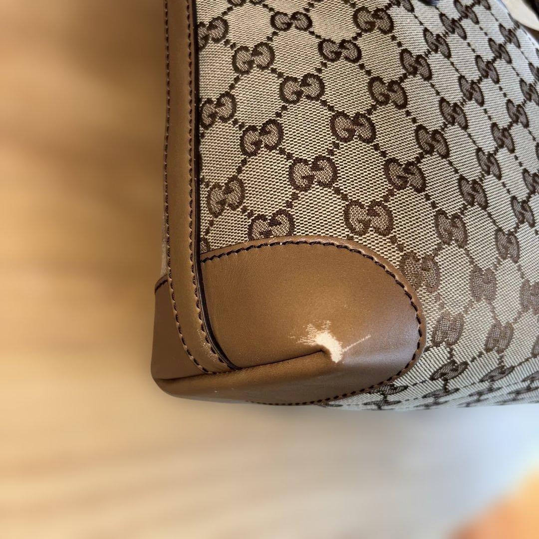 ◆ GUCCI ◆　トートバッグ　ディアマンテ　GGキャンバス　レザー　ポーチ