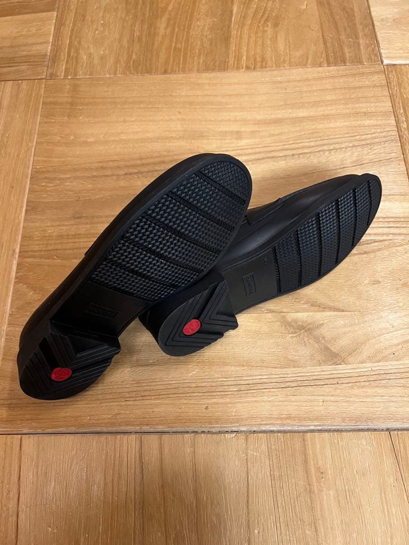 新品未使用　HUNTER メンズ　ローファー　レインシューズ　ブラック　UK7