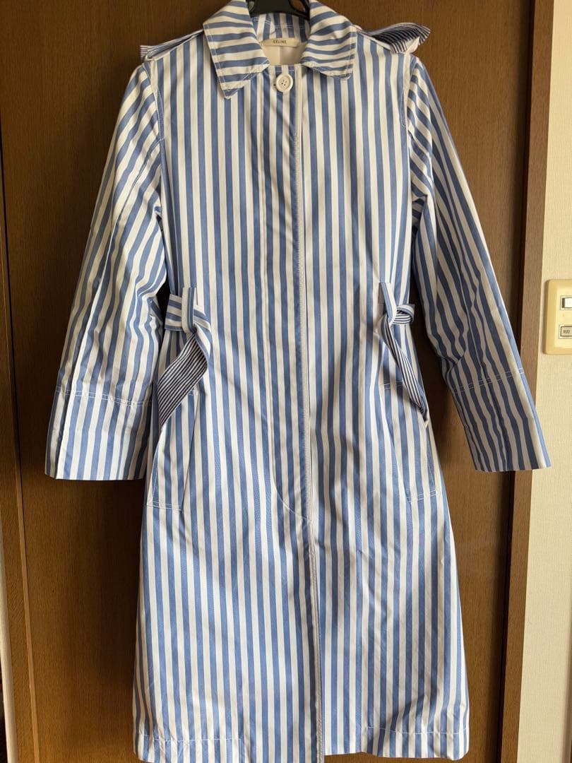 CELINE セリーヌ　ストライプトレンチコート　フィービー