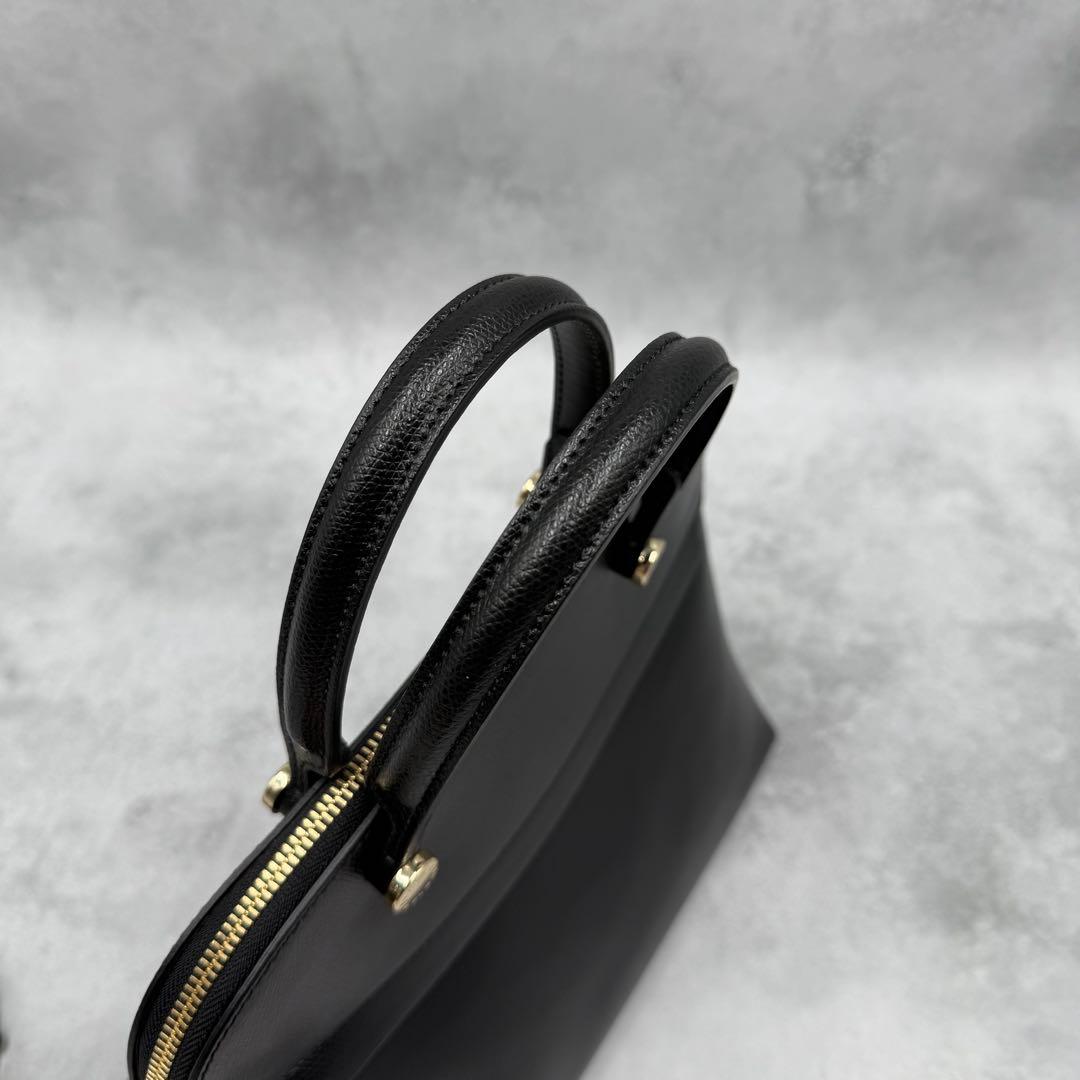 美品✨ FURLA パイパー M 2way ハンドバッグ ショルダーバッグ 黒