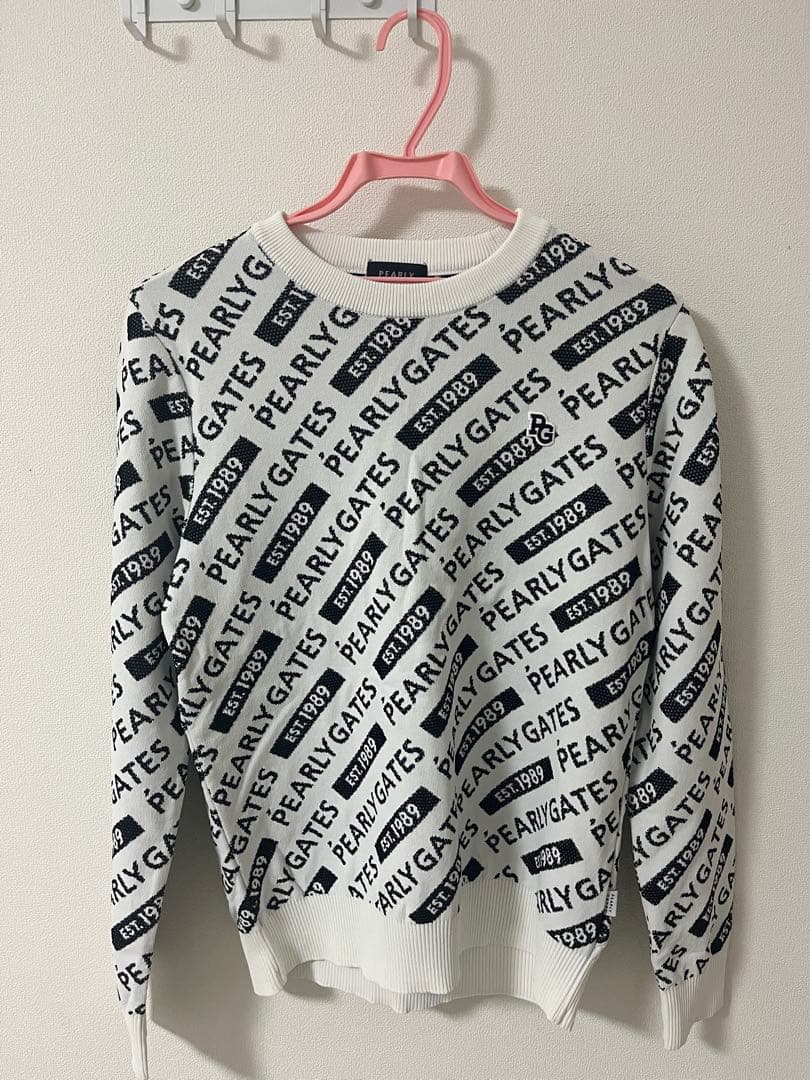 ⭐︎お値下げ⭐︎即完売モデル！パーリーゲイツ 総柄ロゴ セーター サイズ4