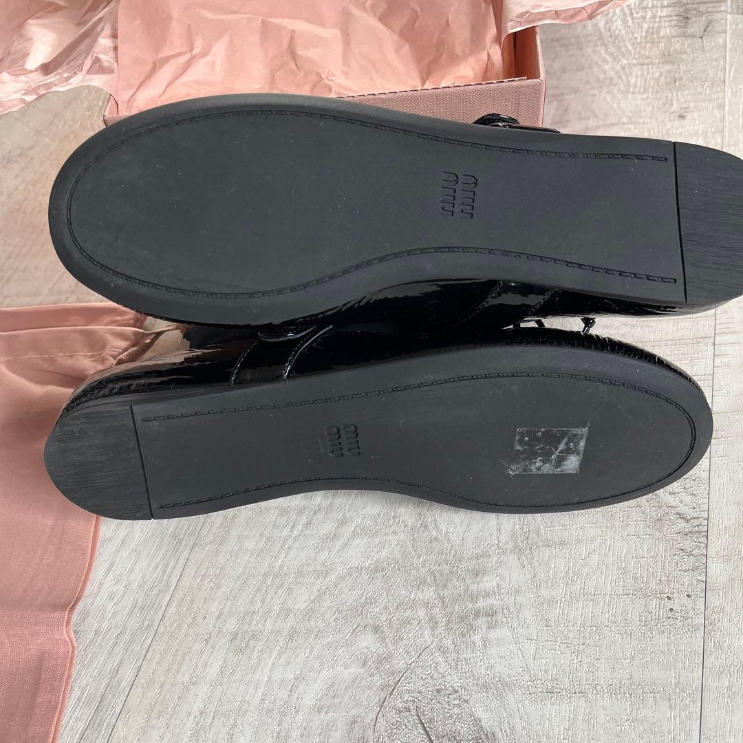 miumiu ミュウミュウブラック バレエシューズ