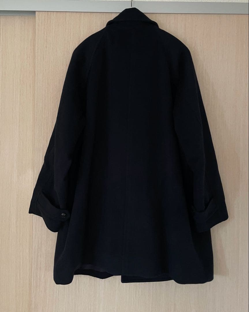 かぐれ　ウールシングルPコート　NAVY