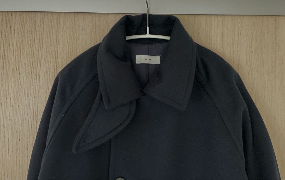 かぐれ　ウールシングルPコート　NAVY