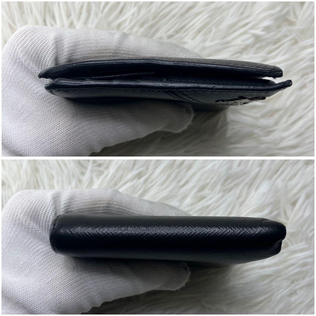 【極美品】プラダPRADA 二つ折り財布 SAFFIANO L 黒