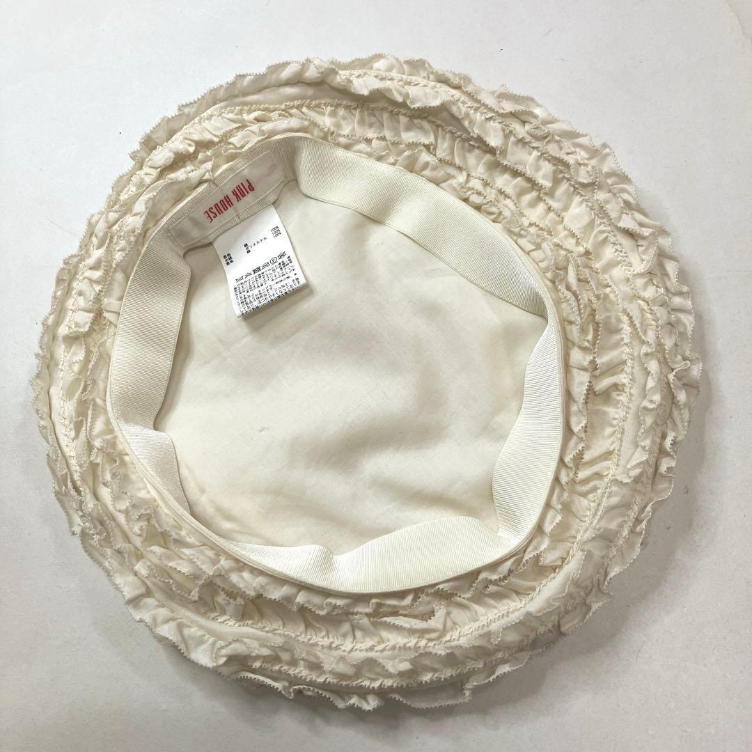 【新品未使用】ピンクハウス 生成 総ピコフリル ベレー帽/2023年 秋