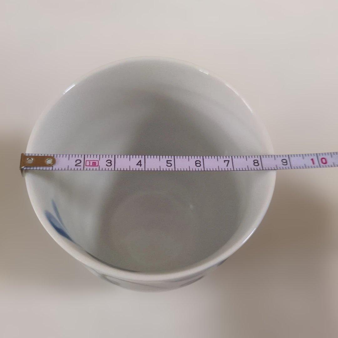 砥部焼　青い花模様　茶碗と湯呑みセット 4個