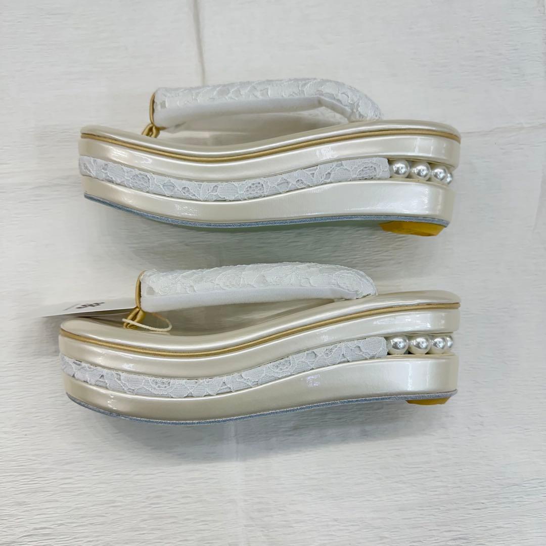 新品草履バッグセット 成人式 振袖 袴 レース草履 パール草履 パールレース