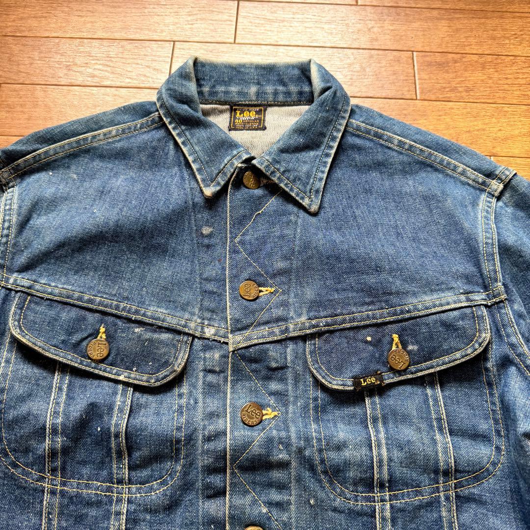 ペンキ 雰囲気◎ 60s Lee 101-j デニムジャケット ビンテージ