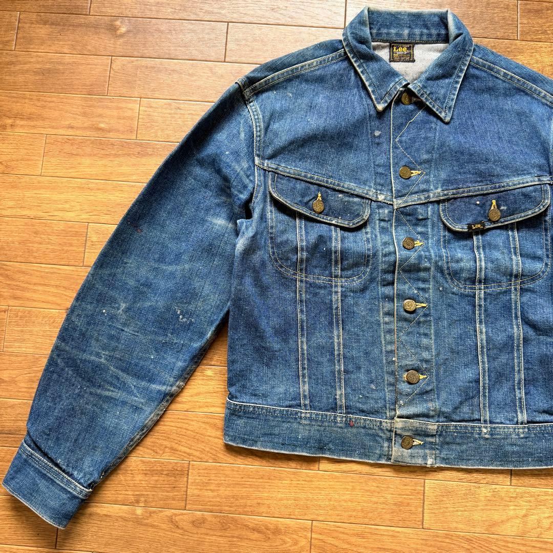 ペンキ 雰囲気◎ 60s Lee 101-j デニムジャケット ビンテージ
