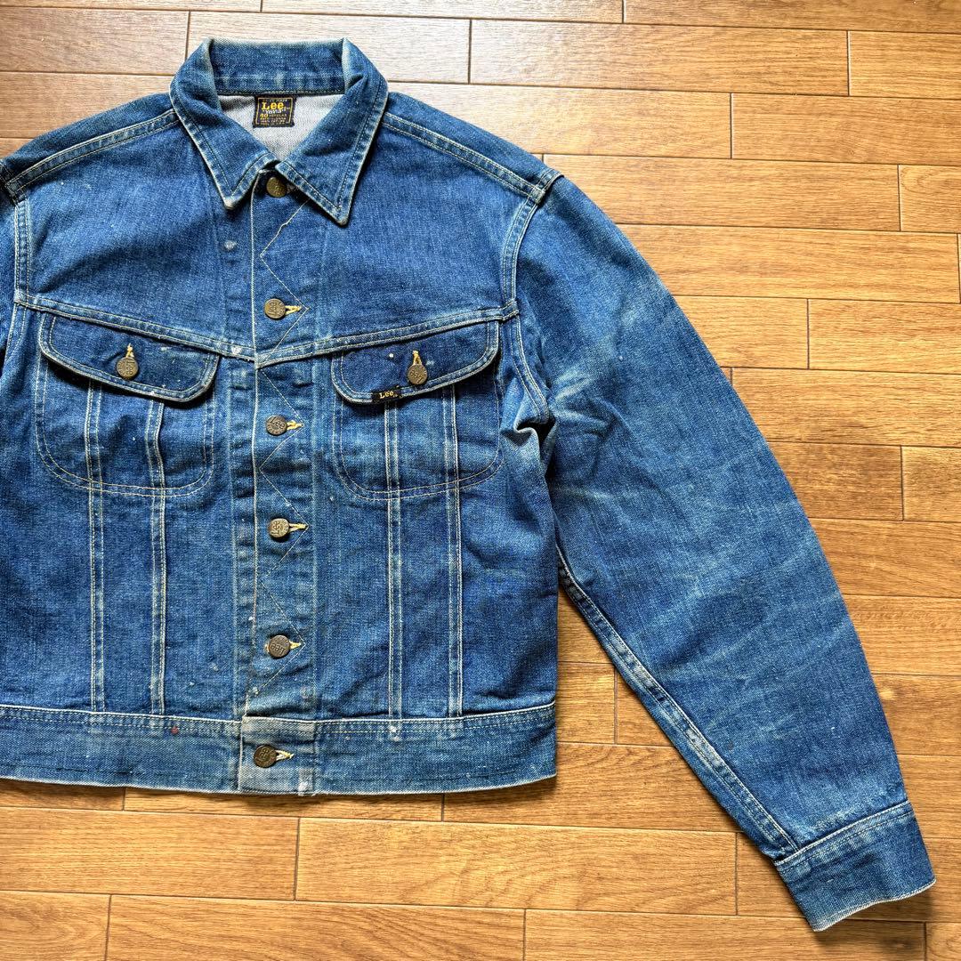 ペンキ 雰囲気◎ 60s Lee 101-j デニムジャケット ビンテージ