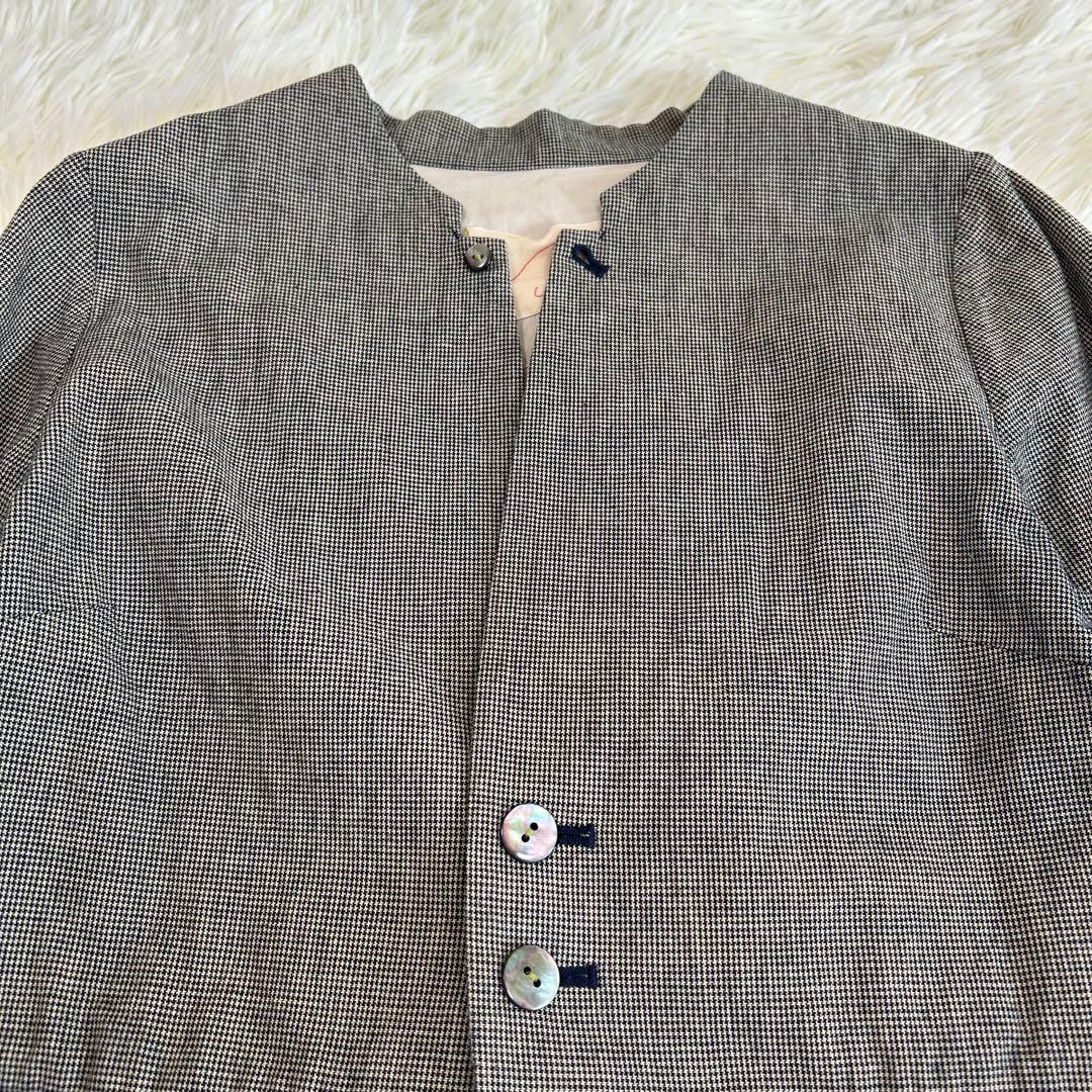 【Pallas Palace】パラスパレス 千鳥格子 ノーカラージャケット