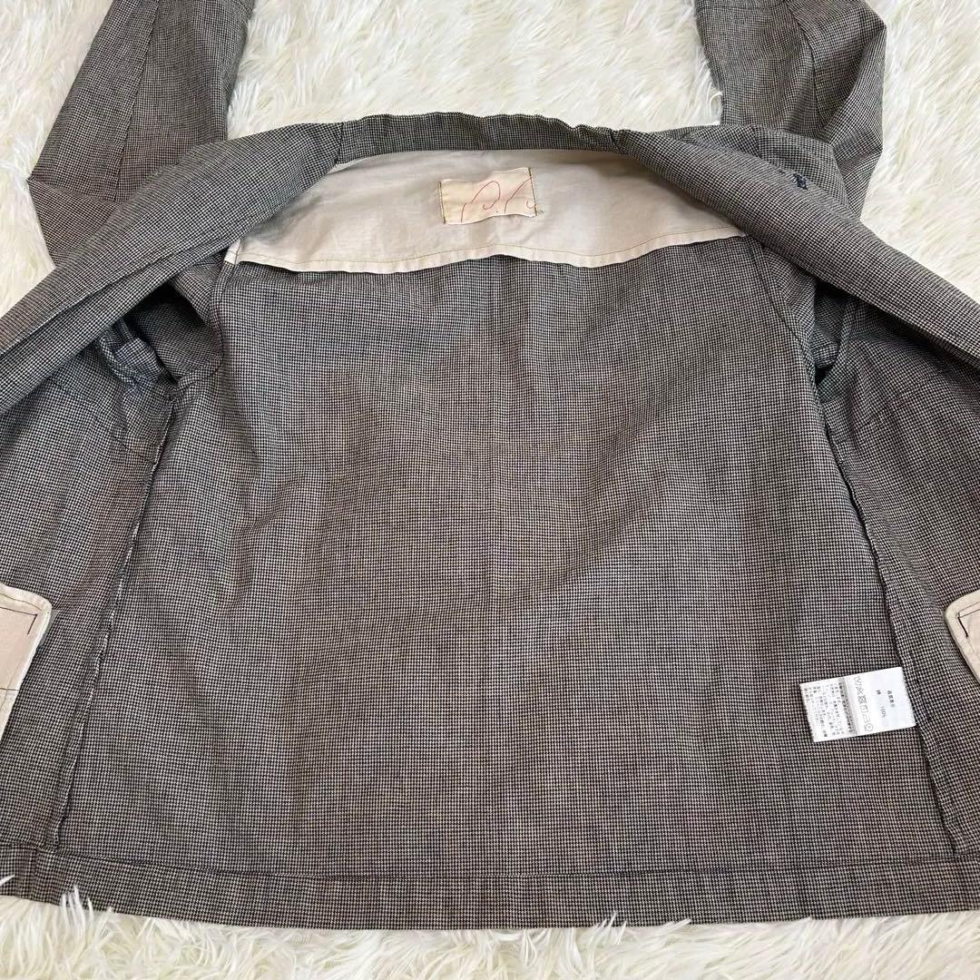 【Pallas Palace】パラスパレス 千鳥格子 ノーカラージャケット