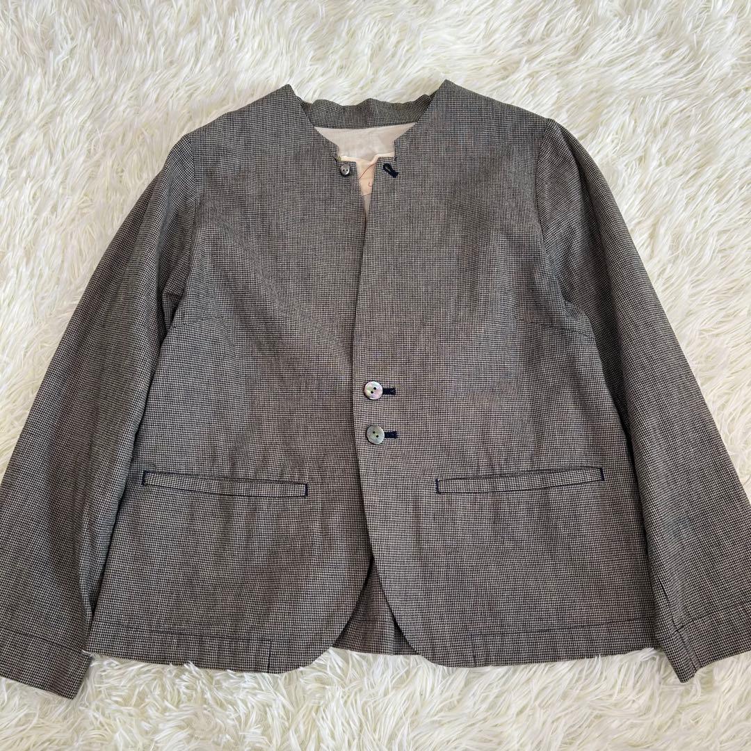 【Pallas Palace】パラスパレス 千鳥格子 ノーカラージャケット