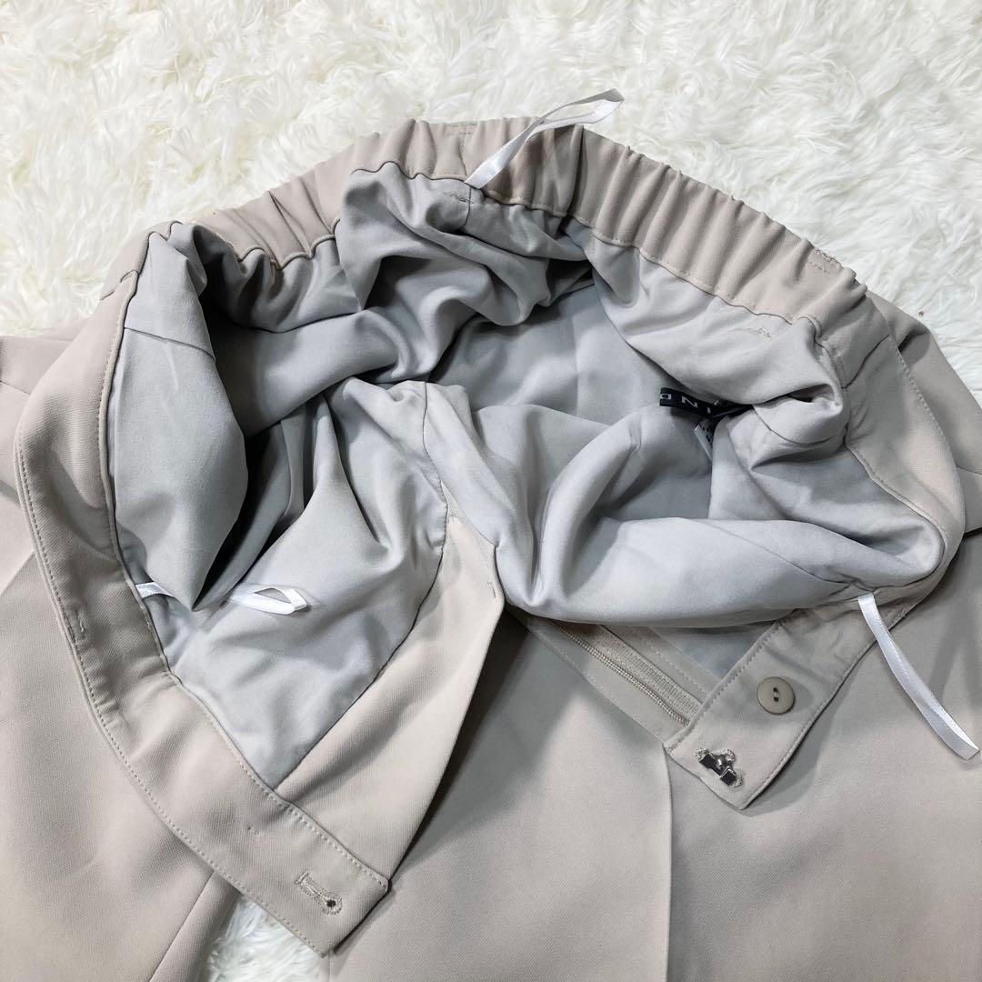 【大きいサイズ】【上19下17】 INDIVI ノーカラージャケット パンツ